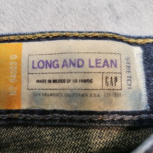GAP Long and Lean Jeans Womens 2 Regular Blue Medium Wash Bootcut Stretch Denim - Picture 4 of 11
